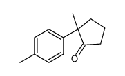 2-methyl-2-(4-methylphenyl)cyclopentan-1-one结构式