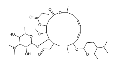 [(11Z,13E)-6-[4-(dimethylamino)-3,5-dihydroxy-6-methyloxan-2-yl]oxy-10-[5-(dimethylamino)-6-methyloxan-2-yl]oxy-5-methoxy-9,16-dimethyl-2-oxo-7-(2-oxoethyl)-1-oxacyclohexadeca-11,13-dien-4-yl] propanoate结构式