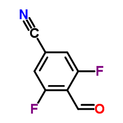 4-氰基-2,6-二氟苯甲醛结构式