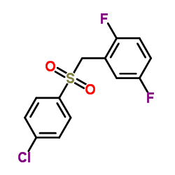 2-((4-氯苯基磺酰基)甲基)-1,4-二氟苯结构式