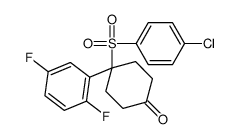 4-[(4-氯苯基)磺酰基]-4-(2,5-二氟苯基)环己酮结构式