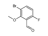 3-bromo-6-fluoro-2-methoxybenzaldehyde结构式