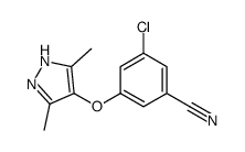 3-chloro-5-[(3,5-dimethyl-1H-pyrazol-4-yl)oxy]benzonitrile结构式