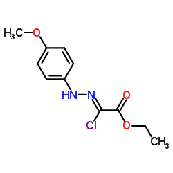 (2Z)-氯[(4-甲氧基苯基)亚肼基]乙酸乙酯结构式