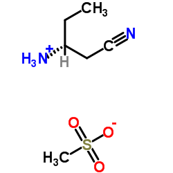 (3R)-3-AMINO PENTANENITRILE METHANE SULFONATE结构式