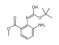 3-Amino-2-tert-butoxycarbonylamino-benzoic acid methyl ester结构式