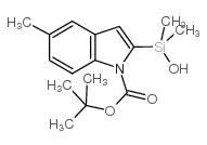 1-Boc-2-(羟基二甲基锡)-5-甲基吲哚结构式