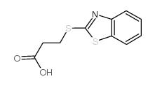 3-(2-苯并噻唑硫代)丙酸结构式