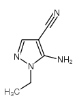 5-amino-1-ethylpyrazole-4-carbonitrile结构式