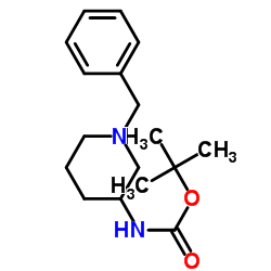 N-[1-(苯基甲基)-3-哌啶基]-氨基甲酸-1,1-二甲基乙酯结构式