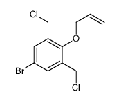 5-bromo-1,3-bis(chloromethyl)-2-prop-2-enoxybenzene结构式