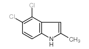 4,5-二氯-2-甲基-1H-吲哚结构式