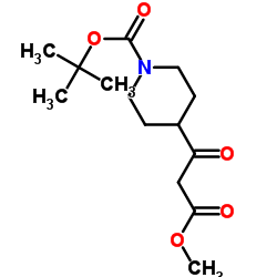 1-BOC-BETA-OXO-4-PIPERIDINEPROPANOIC ACID METHYL ESTER结构式