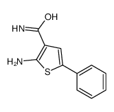 2-氨基-5-苯基-噻吩-3-羧酸胺结构式