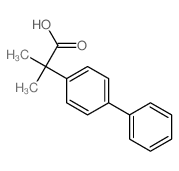 2-methyl-2-(4-phenylphenyl)propanoic acid结构式