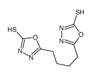 5-[4-(2-sulfanylidene-3H-1,3,4-oxadiazol-5-yl)butyl]-3H-1,3,4-oxadiazole-2-thione结构式