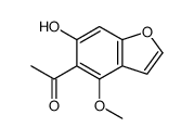 1-(6-hydroxy-4-methoxy-1-benzofuran-5-yl)ethanone结构式