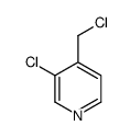 3-氯-4-(氯甲基)-吡啶(9ci)结构式