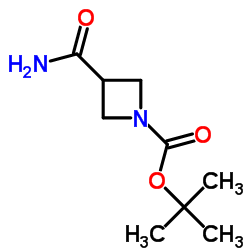 tert-butyl 3-carbamoylazetidine-1-carboxylate结构式