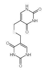 5-[(2,4-dioxo-1H-pyrimidin-5-yl)methylsulfanylmethyl]-1H-pyrimidine-2,4-dione结构式