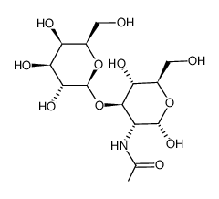 2-乙酰氨基-2-脱氧-3-o-(beta-d-氟代半乳糖)-d-吡喃葡萄糖结构式