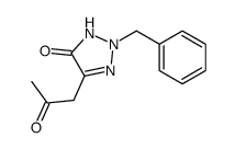 2-benzyl-4-(2-oxopropyl)-1H-triazol-5-one结构式