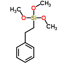 三甲氧基(2-苯乙基)硅烷结构式