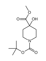 1-Boc-4-羟基-哌啶-4-羧酸甲酯结构式