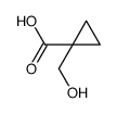 1-(hydroxymethyl)cyclopropane-1-carboxylic acid结构式