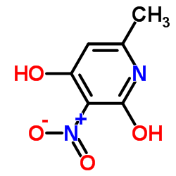 4-羟基-6-甲基-3-硝基-2-吡啶醇结构式
