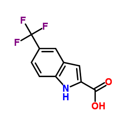 5-(三氟甲基)吲哚-2-羧酸结构式