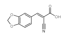 3-(1,3-苯并二氧代-5-基)-2-氰基丙烯酸结构式