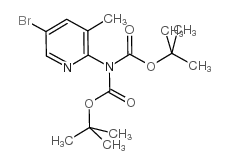 DI-TERT-BUTYL [5-BROMO-3-METHYLPYRIDIN-2-YL]IMIDODICARBONATE结构式