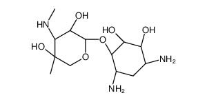 (2R,3S,4R,5R)-2-[(1S,2R,3R,4S,6R)-4,6-diamino-2,3-dihydroxycyclohexyl]oxy-5-methyl-4-(methylamino)oxane-3,5-diol结构式