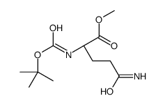 N-(tert-Butoxycarbonyl)-L-glutamine methyl ester结构式