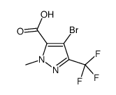 4-Bromo-1-methyl-3-(trifluoromethyl)-1H-pyrazole-5-carboxylic aci d结构式