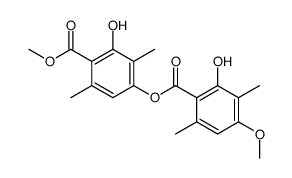 4-(2-Hydroxy-4-methoxy-3,6-dimethylbenzoyloxy)-2-hydroxy-3,6-dimethylbenzoic acid methyl ester结构式