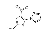 1H-Pyrazole,1-(5-ethyl-3-nitro-2-thienyl)-(9CI)结构式