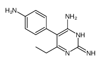 5-(4-aminophenyl)-6-ethylpyrimidine-2,4-diamine结构式