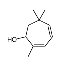 2,6,6-trimethylcyclohepta-2,4-dien-1-ol结构式