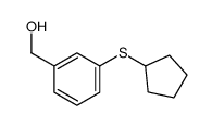 (3-cyclopentylsulfanylphenyl)methanol结构式