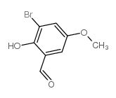 3-bromo-2-hydroxy-5-methoxybenzaldehyde结构式