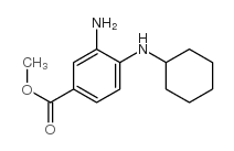 3-氨基-4-(环己基氨基)苯甲酸甲酯结构式