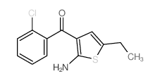2-氨基-3-o-氯苯甲酰基-5-乙基噻吩结构式