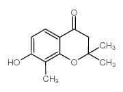 7-HYDROXY-2,2,8-TRIMETHYL-2,3-DIHYDRO-4H-CHROMEN-4-ONE结构式