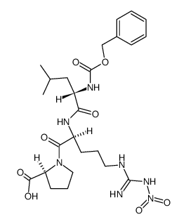 N&alpha;-Benzyloxycarbonyl-L-leucyl-NG-nitro-L-arginyl-L-proline结构式