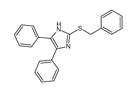 2-benzylsulfanyl-4,5-diphenyl-1H-imidazole结构式