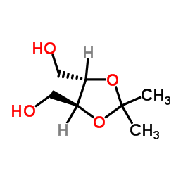 (4S,5S)-2,2-二甲基-1,3-二氧戊环-4,5-二甲醇结构式