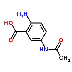 2-氨基-5-乙酰氨基苯甲酸结构式