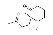 2-methyl-2-(3-oxobutyl)cyclohexane-1,3-dione结构式